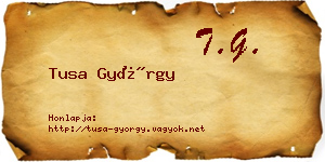 Tusa György névjegykártya