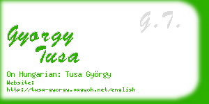 gyorgy tusa business card